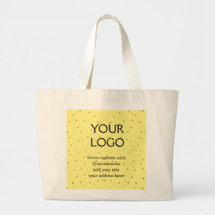 simple minimal add your logo/design here business  large tote bag
