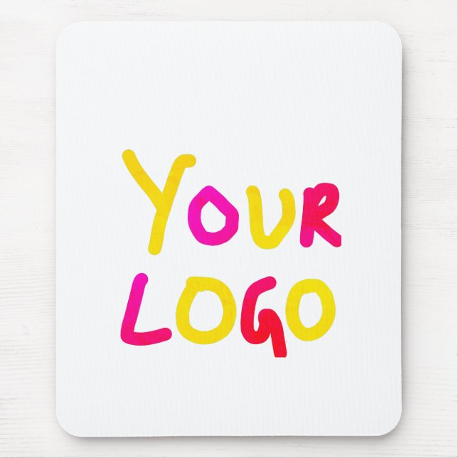 simple minimal add your logo/design here business  mouse pad (Front)