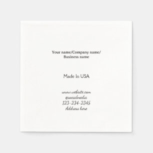 simple minimal add your logo/design here business napkin