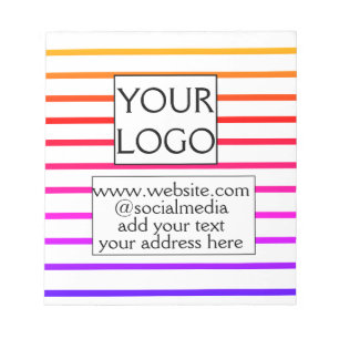 simple minimal add your logo/design here business notepad