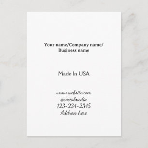 simple minimal add your logo/design here business postcard