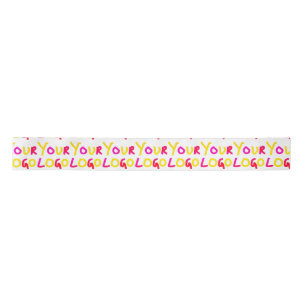 simple minimal add your logo/design here business  satin ribbon