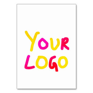 simple minimal add your logo/design here business table number