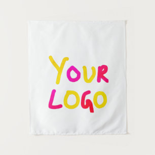 simple minimal add your logo/design here business tapestry