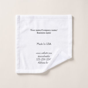 simple minimal add your logo/design here business wash cloth