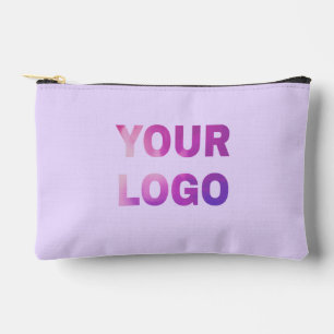 simple minimal add your logo/design here text accessory pouch