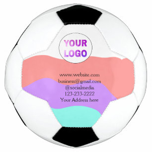simple minimal add your logo/design here text cl soccer ball