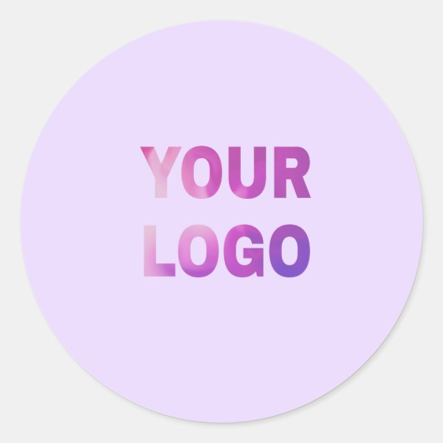 simple minimal add your logo/design here text      classic round sticker (Front)