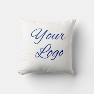simple minimal add your logo/design here text cushion