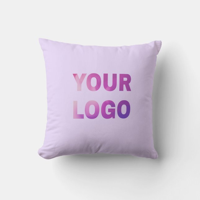 simple minimal add your logo/design here text      cushion (Front)