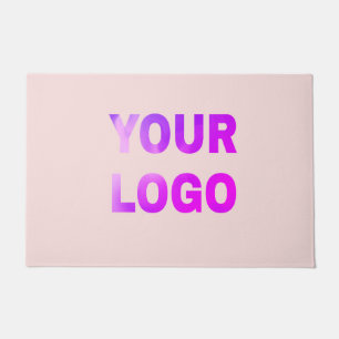 simple minimal add your logo/design here text doormat