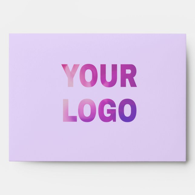 simple minimal add your logo/design here text      envelope (Front)