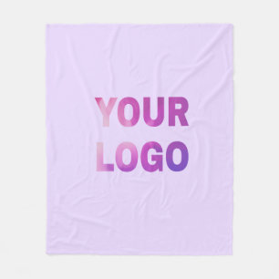 simple minimal add your logo/design here text fleece blanket