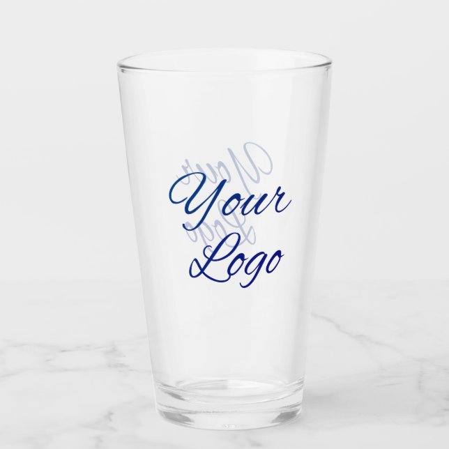 simple minimal add your logo/design here text      glass (Front)