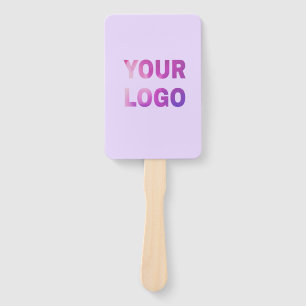simple minimal add your logo/design here text hand fan