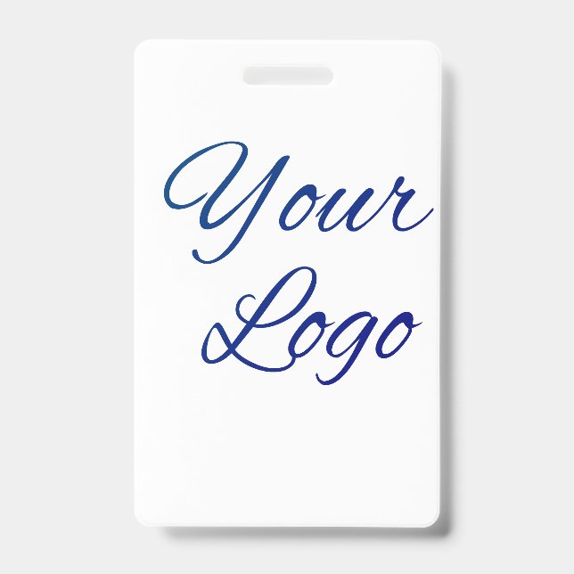 simple minimal add your logo/design here text      ID badge (Front)