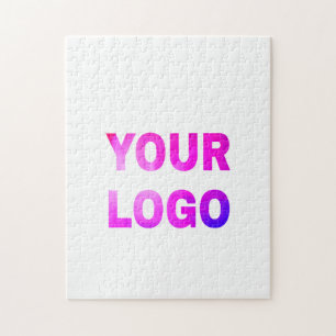 simple minimal add your logo/design here text jigsaw puzzle