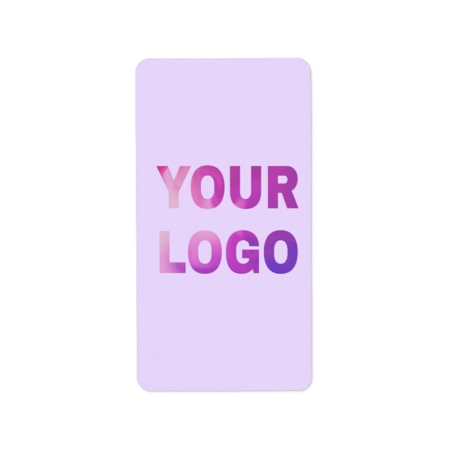 simple minimal add your logo/design here text      label (Front)