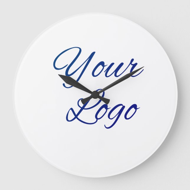 simple minimal add your logo/design here text      large clock (Front)