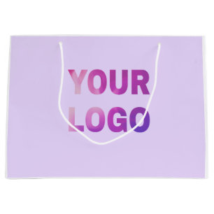 simple minimal add your logo/design here text large gift bag