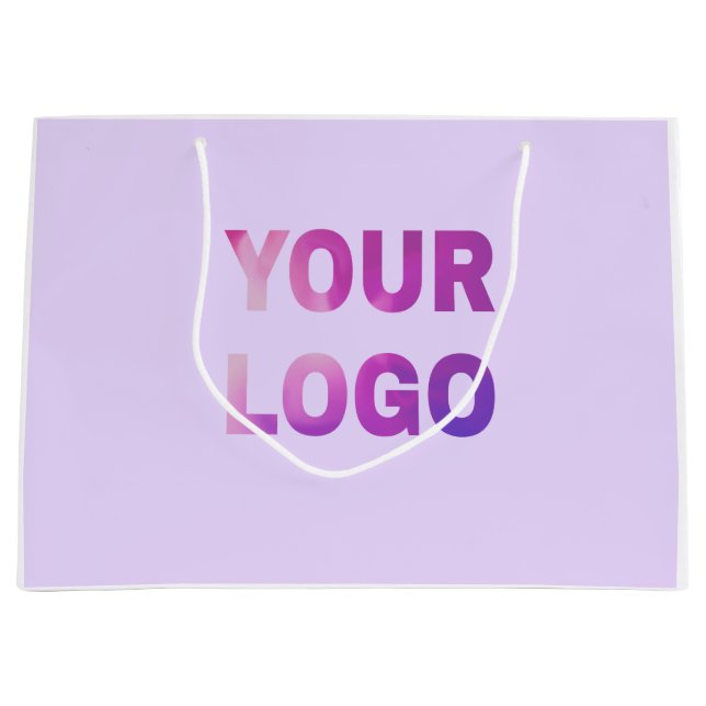 simple minimal add your logo/design here text      large gift bag (Front)
