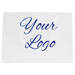 simple minimal add your logo/design here text      large gift bag