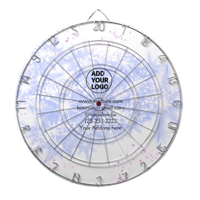 simple minimal add your logo/design here text name dartboard (Front)