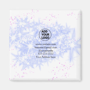 simple minimal add your logo/design here text name magnet