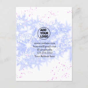 simple minimal add your logo/design here text name postcard