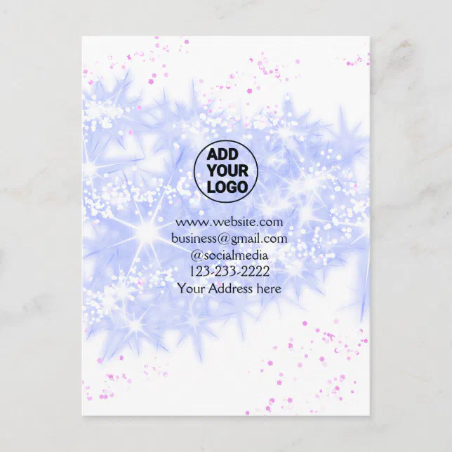 simple minimal add your logo/design here text name postcard | Zazzle