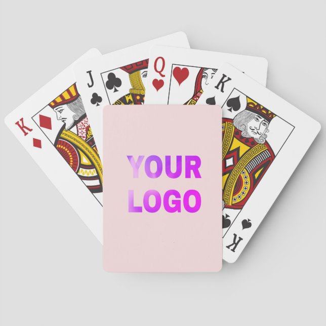 simple minimal add your logo/design here text      playing cards (Back)