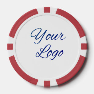 simple minimal add your logo/design here text poker chips