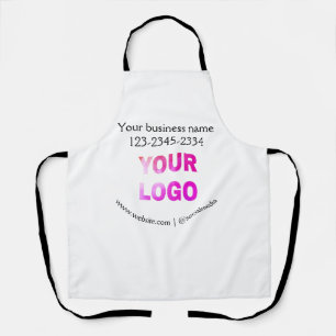 simple minimal add your logo/design here text  pos apron