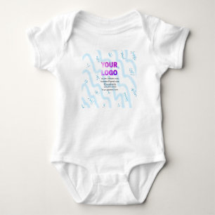 simple minimal add your logo/design here text pos baby bodysuit