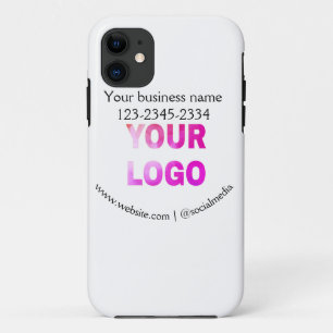 simple minimal add your logo/design here text  pos iPhone 11 case
