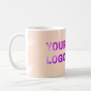 simple minimal add your logo/design here text pos coffee mug