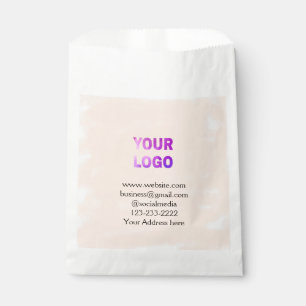 simple minimal add your logo/design here text pos favour bag