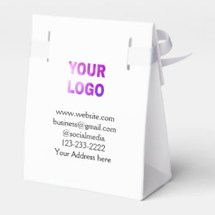 simple minimal add your logo/design here text  pos favour box