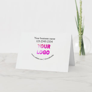 simple minimal add your logo/design here text pos foil holiday card