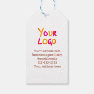 simple minimal add your logo/design here text pos gift tags