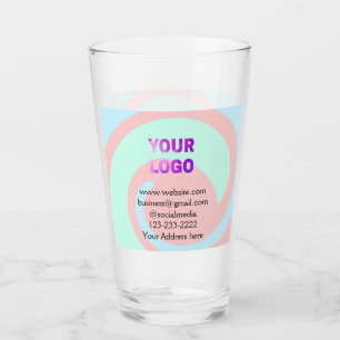 simple minimal add your logo/design here text pos glass