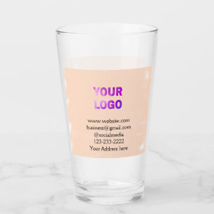 simple minimal add your logo/design here text pos glass