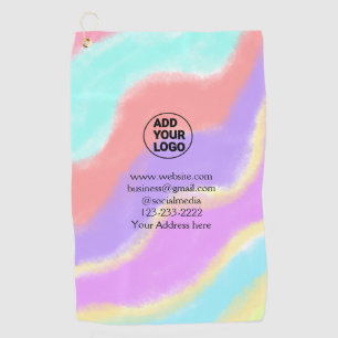 simple minimal add your logo/design here text pos golf towel