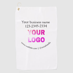 simple minimal add your logo/design here text pos golf towel