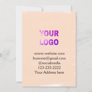 simple minimal add your logo/design here text pos invitation