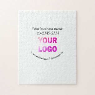 simple minimal add your logo/design here text pos jigsaw puzzle