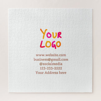 simple minimal add your logo/design here text pos jigsaw puzzle