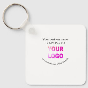 simple minimal add your logo/design here text  pos key ring