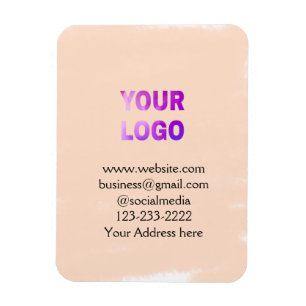 simple minimal add your logo/design here text pos magnet