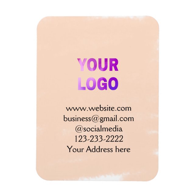 simple minimal add your logo/design here text  pos magnet (Vertical)